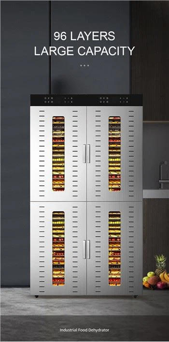 Průmyslový elektrický sušička potravin z nerezové oceli s 96 zásobníky 100 kg